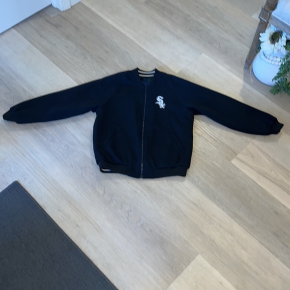 Majestic White Sox Chicago Reversible coat Baseball Jacket 14/16 unisex - Picture 8 of 10